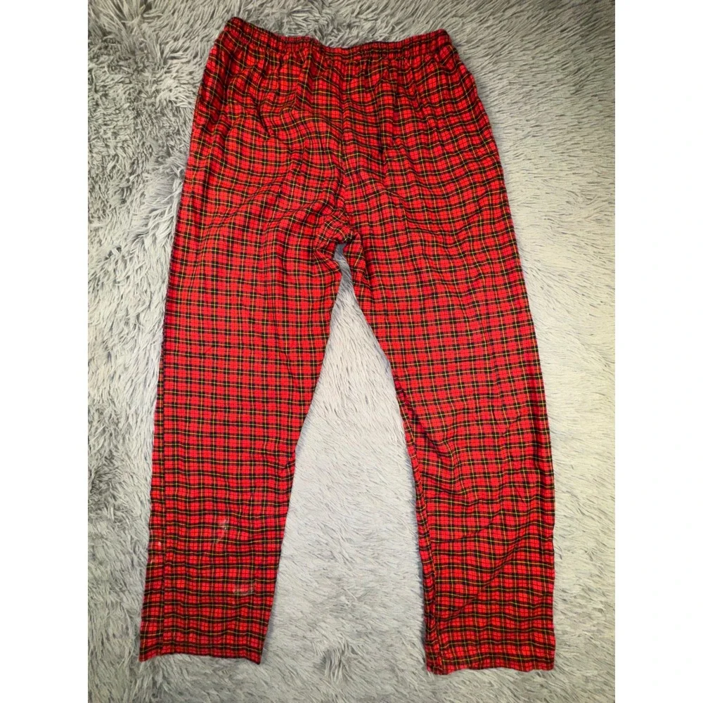 Polo Ralph Lauren Tartan Plaid Pajama Pants Sleepwear Pockets‎ Red Men's Medium